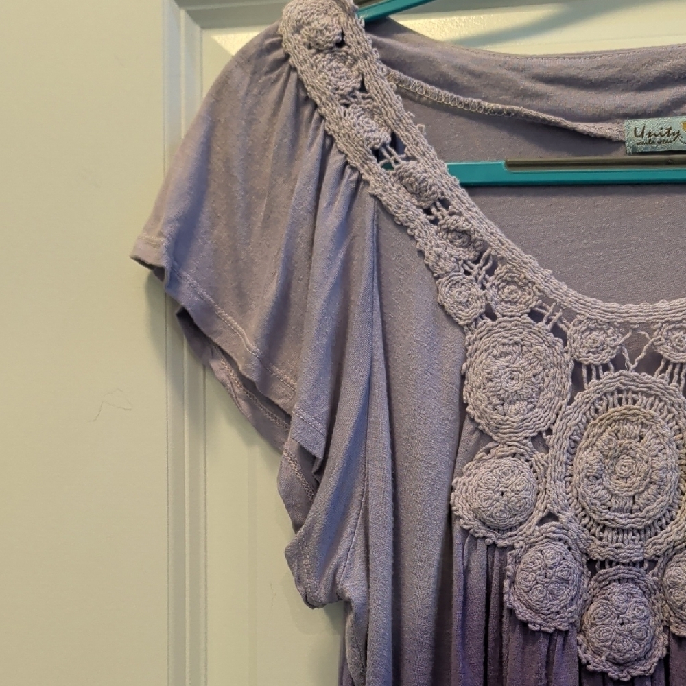 Unity World Wear Lavender to Purple Ombre Blouse - Picture 4 of 7